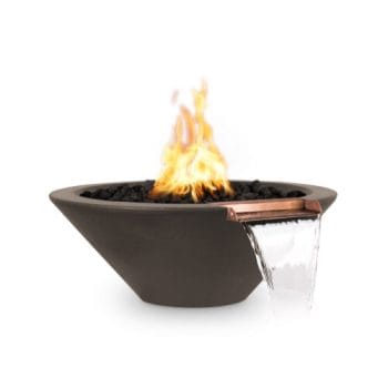 The Outdoor Plus Cazo Fire & Water Bowl - GFRC Concrete Chocolate