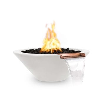 The Outdoor Plus Cazo Fire & Water Bowl - GFRC Concrete Limestone