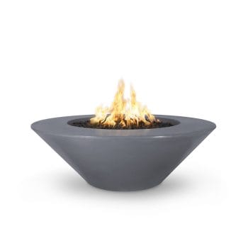 The Outdoor Plus Cazo Fire Pit - Wide Ledge - GFRC Concrete Gray
