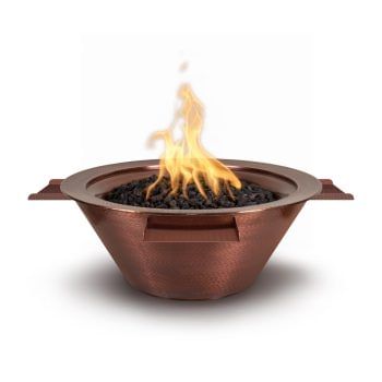 The Outdoor Plus Cazo 4-Way Water & Fire Bowl - Hammered Copper