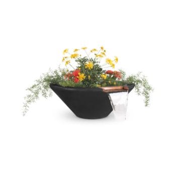 The Outdoor Plus Cazo Planter & Water Bowl - GFRC Concrete Black