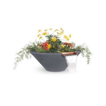 The Outdoor Plus Cazo Planter & Water Bowl - GFRC Concrete Gray