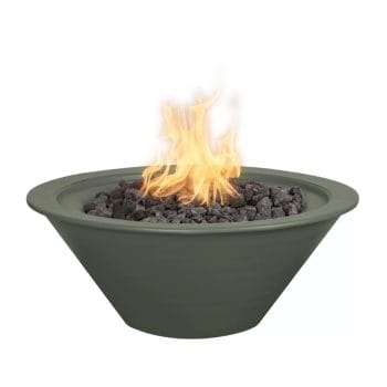 The Outdoor Plus Cazo Fire Bowl - Powder Coated Olive Green