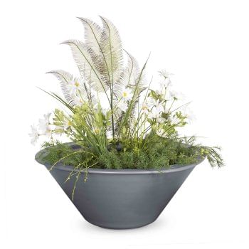 Cazo Powder Coated Steel Planter Bowl Gray
