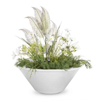 Cazo Powder Coated Steel Planter Bowl White