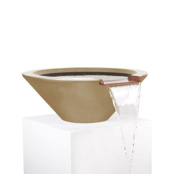 The Outdoor Plus Cazo Water Bowl - GFRC Concrete Brown