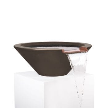 The Outdoor Plus Cazo Water Bowl - GFRC Concrete Chocolate