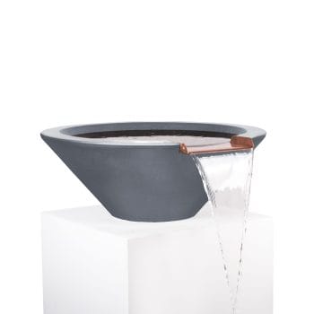 The Outdoor Plus Cazo Water Bowl - GFRC Concrete Gray