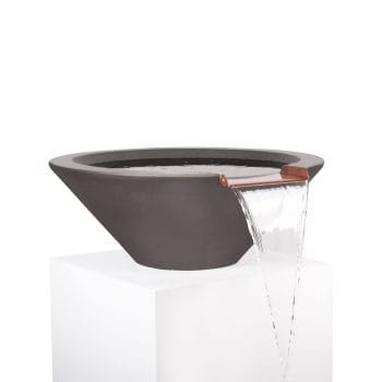 The Outdoor Plus Cazo Water Bowl - GFRC Concrete Chestnut