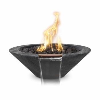 The Outdoor Plus Cazo Fire and Water Bowl - Wood Grain