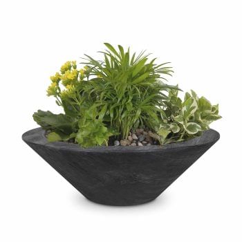 Cazo Wood Grain Planter Ebony