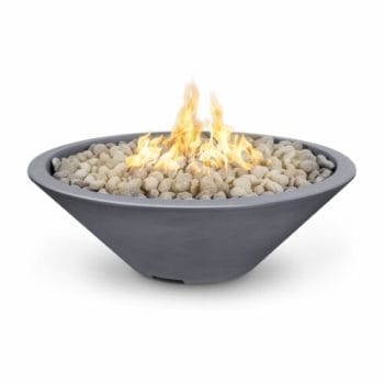 The Outdoor Plus Cazo Fire Pit - Narrow Ledge - GFRC Concrete Gray