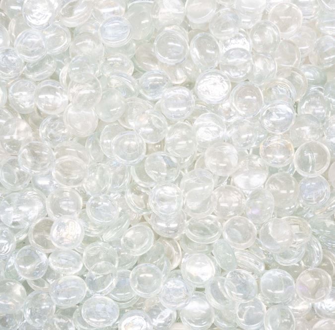 Clear Pebble Fire Glass