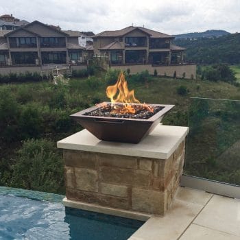 Alternative view of The Outdoor Plus Maya Fire and Water Bowl - Hammered Copper