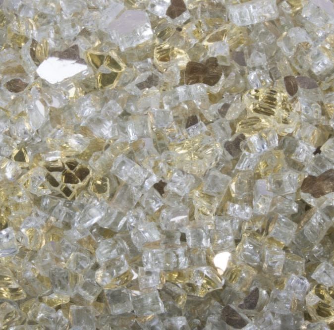 Gold Reflective Fire Glass