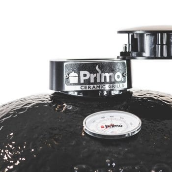 Primo Oval Large Charcoal Grill - All-In-One Smoke Vent Close Up