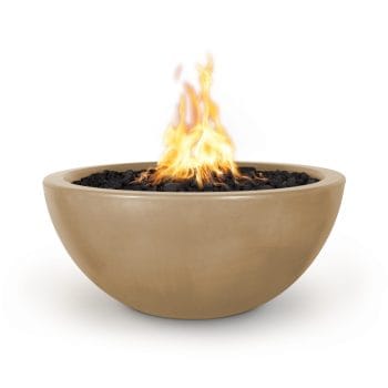 The Outdoor Plus Luna Fire Pit - GFRC Concrete Brown