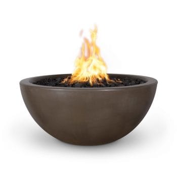 The Outdoor Plus Luna Fire Bowl - GFRC Concrete Chocolate