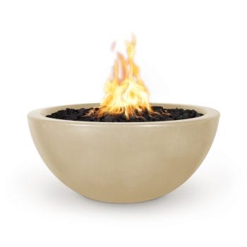 The Outdoor Plus Luna Fire Pit - GFRC Concrete Vanilla