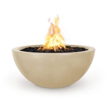 The Outdoor Plus Luna Fire Bowl - GFRC Concrete Vanilla