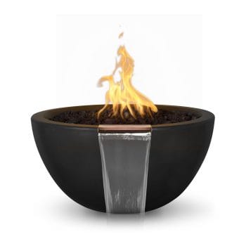 The Outdoor Plus Luna Fire & Water Bowl - GFRC Concrete