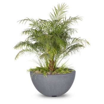 The Outdoor Plus Luna Planter & Water Bowl - GFRC Concrete Gray