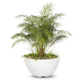 The Outdoor Plus Luna Planter & Water Bowl - GFRC Concrete Limestone