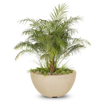 The Outdoor Plus Luna Planter & Water Bowl - GFRC Concrete Vanilla