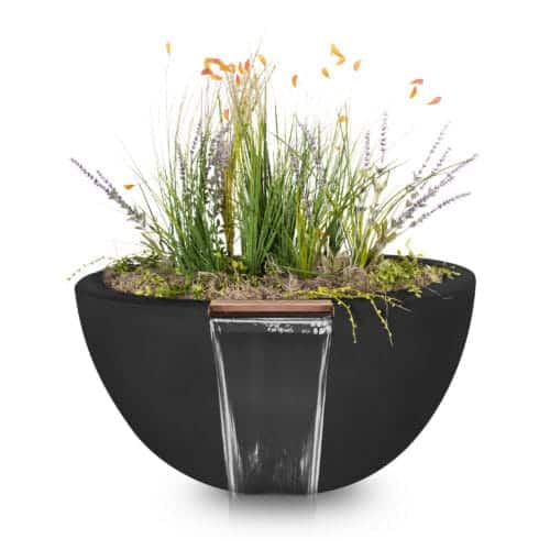 The Outdoor Plus Luna Planter & Water Bowl - GFRC Concrete