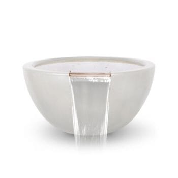 The Outdoor Plus Luna Water Bowl - GFRC Concrete Limestone