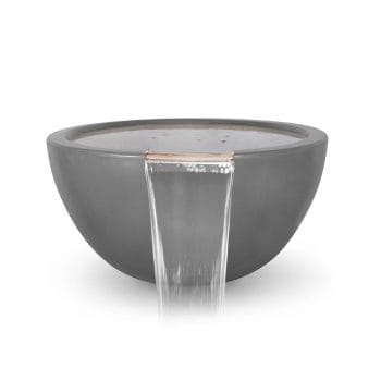 The Outdoor Plus Luna Water Bowl - GFRC Concrete Natural Gray