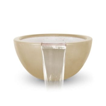 The Outdoor Plus Luna Water Bowl - GFRC Concrete Vanilla