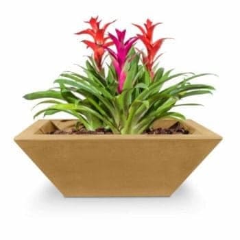 Maya Concrete Planter Bowl Brown