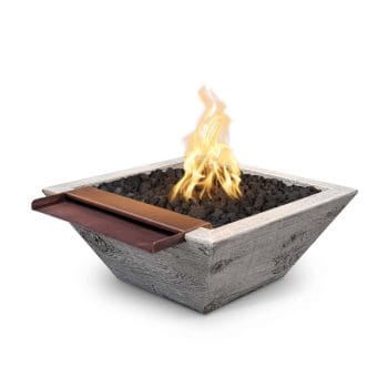 Alternative view of The Outdoor Plus Maya Fire & Water Bowl - Wide Spill - Wood Grain