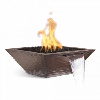 The Outdoor Plus Maya Fire and Water Bowl - Hammered Copper