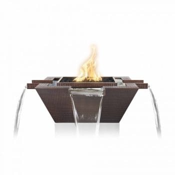The Outdoor Plus Maya Fire & Water Bowl - 4-Way Spill - Metal Collection