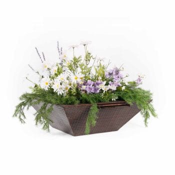 The Outdoor Plus Maya Planter & Water Bowl - Hammered Copper