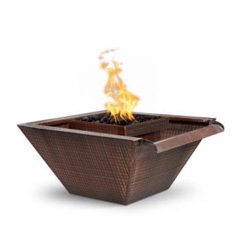 The Outdoor Plus Maya Fire & Water Bowl - Wide Gravity Spill - Metal Collection