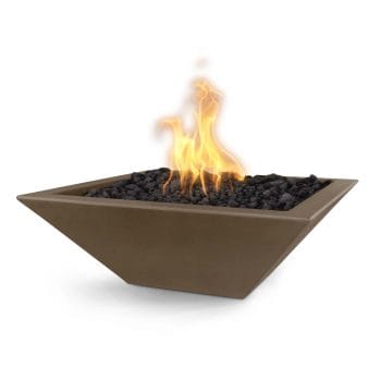 The Outdoor Plus Maya Fire Bowl - GFRC Concrete Chocolate