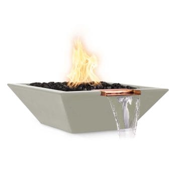 The Outdoor Plus Maya Fire & Water Bowl - GFRC Concrete Ash
