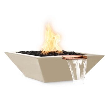 Alternative view of The Outdoor Plus Maya Fire & Water Bowl - GFRC Concrete