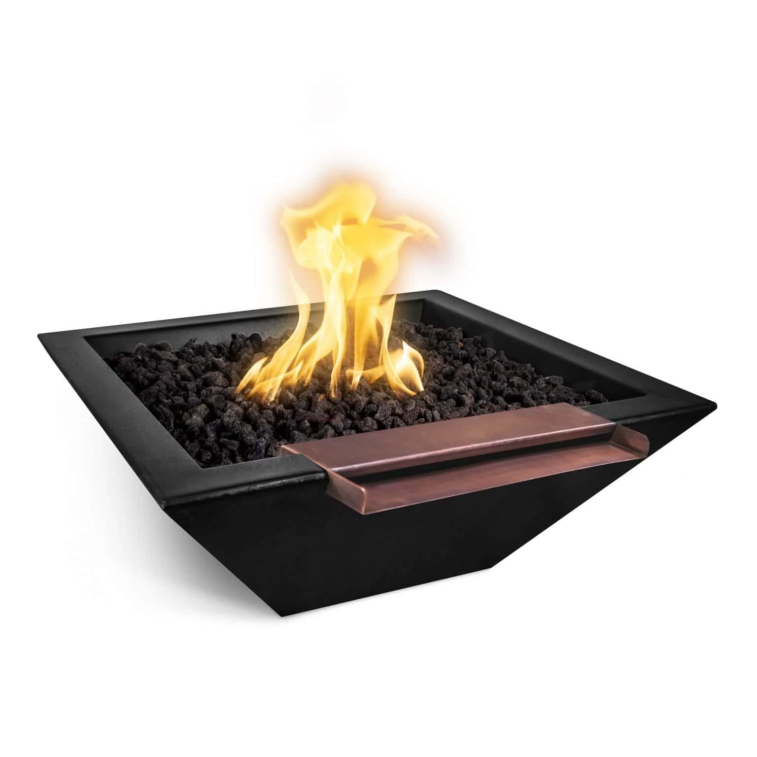 The Outdoor Plus Maya Fire & Water Bowl - Wide Spill - GFRC Concrete