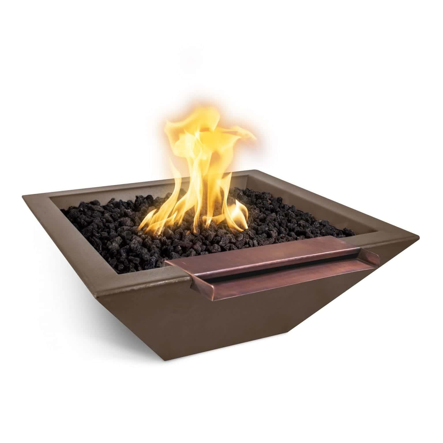 The Outdoor Plus Maya Fire & Water Bowl - Wide Spill - GFRC Concrete - Image 8