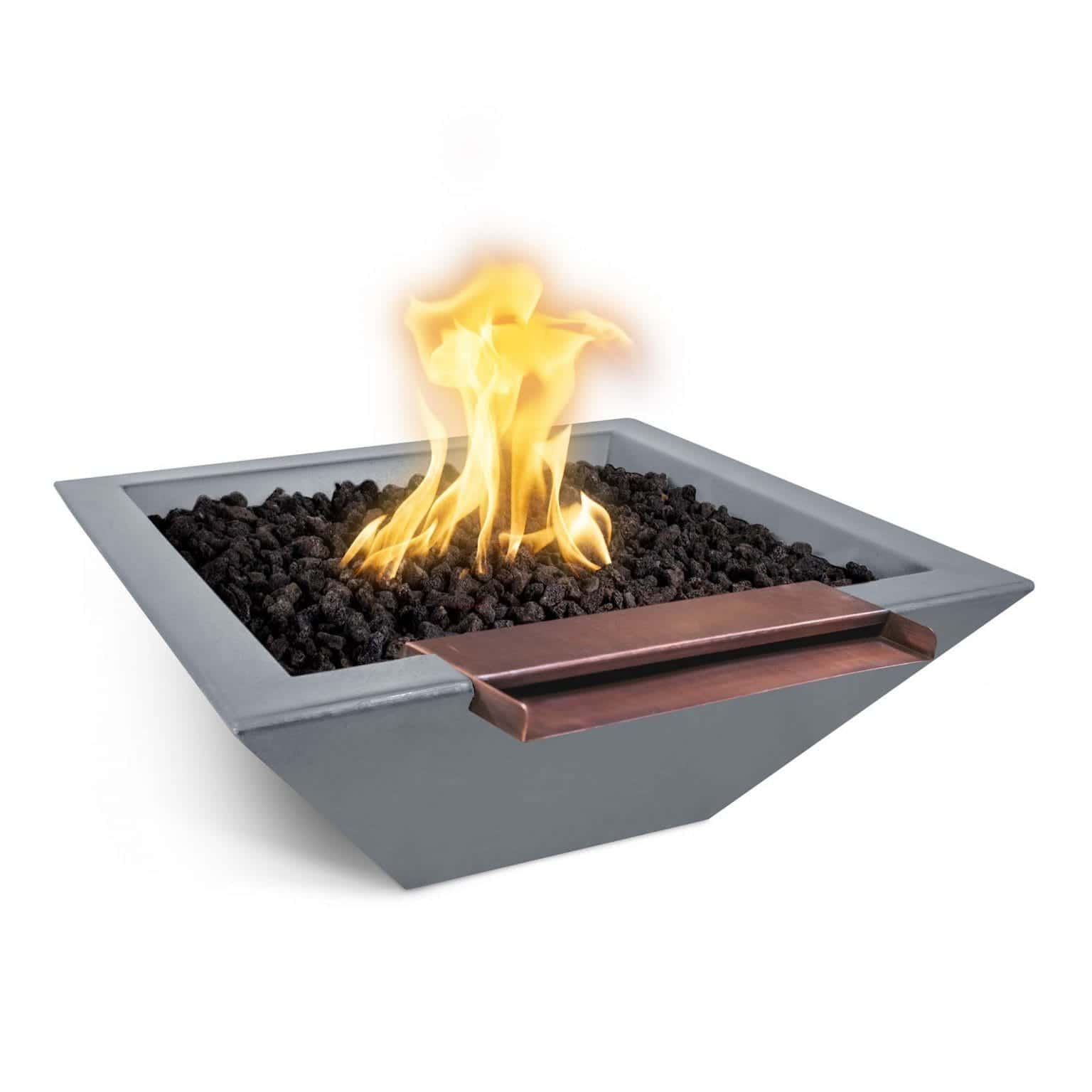 The Outdoor Plus Maya Fire & Water Bowl - Wide Spill - GFRC Concrete - Image 9