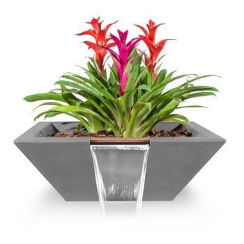 The Outdoor Plus Maya Concrete Planter & Water Bowl