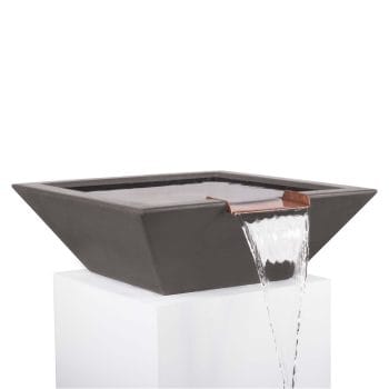 The Outdoor Plus Maya Water Bowl - GFRC Concrete Chestnut