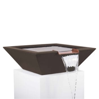 The Outdoor Plus Maya Water Bowl - GFRC Concrete Chocolate