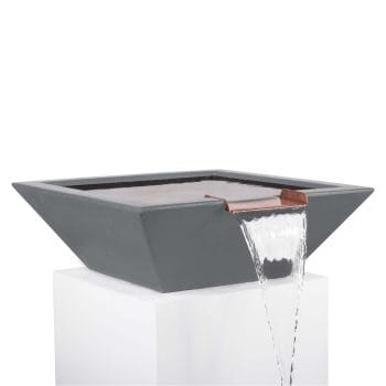 The Outdoor Plus Maya Water Bowl - GFRC Concrete Gray