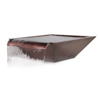 The Outdoor Plus Maya Wide Spillway Water Bowl - Hammered Copper