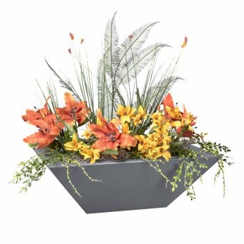 The Outdoor Plus Maya Planter Bowl - Powder Coated Gray